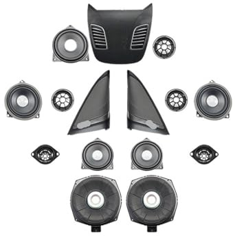 Kompatibel for BMW G30 G31 – Plug & Play Audio Upgrade Kit mit Lautsprecher, Subwoofer, DSP-Verstärker und HK-Abdeckung(G30 12Horn 3Cover)