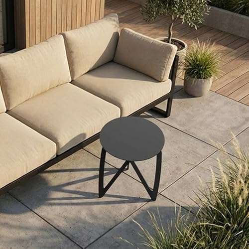 tuning-art Monaco Terrassentisch Metall | UV Beständige Pulverbeschichtung | Beistelltisch | Gartentisch | Balkontisch | einzigartiges Design
