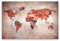 ge Bildet Bild auf Leinwand | Weltkarte Retro - Weltkarte H in 30x20 cm als Wandbild | Wand-deko Dekoration Wohnung modern Bilder | 2201