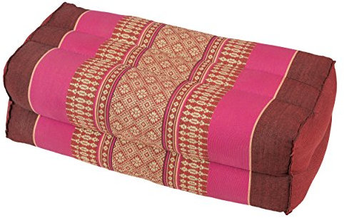 Handelsturm Kissen Block 35x15x10 mit Füllung aus Kapok. Perfekt für Meditation, Yoga und Entspannung (Burgunder & pink)