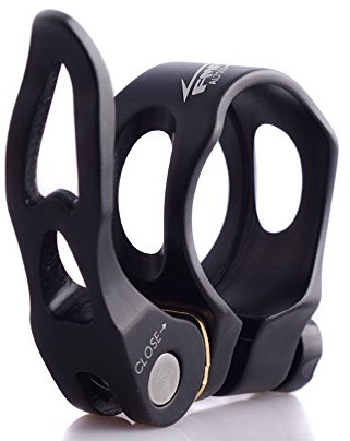 Upanbike alliage d'aluminium Vélo Tige de selle Clamp creux dégagement rapide 31,8 mm 34,9 mm Tube Clip(Noir,31.8mm)