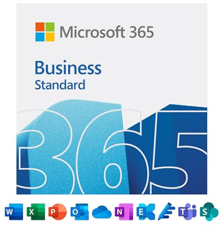 Microsoft 365 Business Standard​ | Office 365 apps | 1 personne | 1 an ​| PC/MAC, tablette et smartphone | Téléchargement