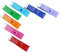 Nano Dia Uni Lot de 7 paquets de 20 mines de porte-mines 0,7 mm, 7 couleurs, lot de 7 mines (140 mines au total), lot de gommes Miyabi (uni07–7 couleurs/bleu MIYABI)