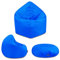BuBiBag - 2in1 Sitzsack Bodenkissen - Outdoor Sitzsäcke Indoor Beanbag in 32 Farben und 3 Größen - Sitzkissen für Kinder und Erwachsene (125 cm Durchmesser, Königsblau)