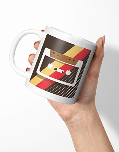 BLAK TEE Vintage Retro Tape Cassette Porcelain Coffee and Tea Mug 330 ml
