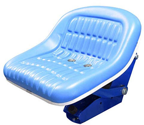 KLARA SEATS KS 4600 PVC Sitz für Traktoren und Schlepper, passend für Ford und New Holland Traktoren, mit Rückenfederung, blau
