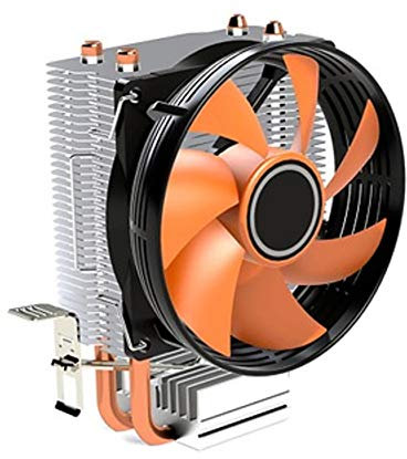 Jia Hu 1pc CPU Cooler 9cm Ventilador 2 Heatpipes PU Air Cooler Para Intel LGA775 y AMD Socket AM2