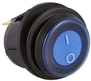 Bar Wippschalter, 12V LED Punktlicht Auto Auto Boot Runde Wippe EIN/AUS SPST Schalter Blau 2 Pins