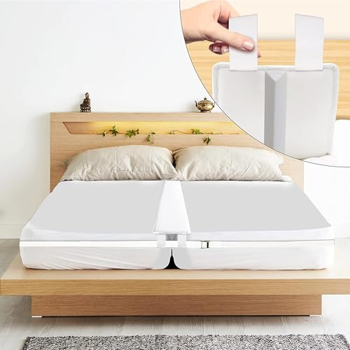 flybold Bed Bridge Twin to King Converter Kit - Gap Filler for Adjustable Bed 9 - Wide Mattress Wedge Connector with Two End Loops and Storage Bag for Travel Kids - Family Guests Stayovers