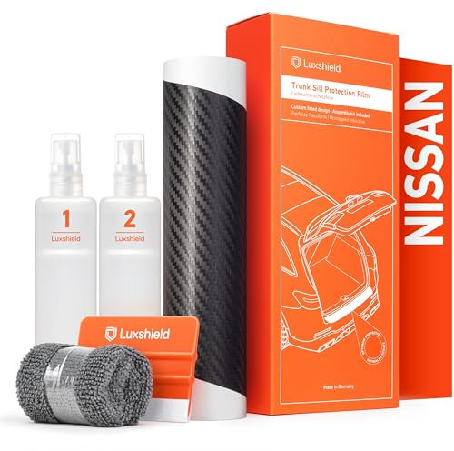 Luxshield Ladekantenschutz Folie für Nissan Qashqai 2 (II) J11 I 2017-2021 - Stoßstangenschutz, Kratzschutz, Lackschutzfolie - Carbon Schwarz