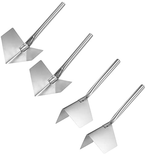 uxcell Inside and Outside Corner Trowels 2.7 Inch Stainless Steel Drywall Corner Shaping Tool 2sets