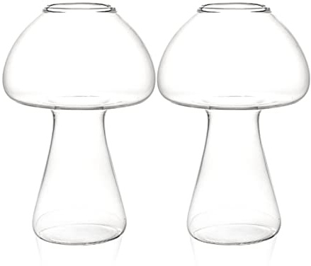 ZUDKSUY Lot de 2 verres à cocktail en forme de champignon 250 ml - Verres à vin personnalisés