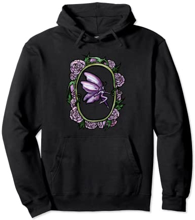 Purple Fairy Roses Designs Violet Rose Pullover Hoodie