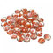 sourcing map 50 Stück Dekorative Flache Keramik Murmeln 17-19mm Steinvasen Füllperlen Kieselsteine Orange für Aquarium Tischstreuer Dekoration