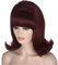 60er Jahre Flick-Up Perücke | FVCENT 70er Jahre Retro Bienenstock Stil Vintage Look Flicked Beehive Bob im 50er-Jahre-Stil Perücke Kostüm Damen Perücke mit Pony (Burgundy)