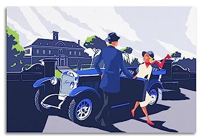 JIYUN Vintage-Poster, Skoda, klassisches Auto-Poster, dekoratives Gemälde, Leinwand, Wandposter und Kunstbild, modernes Familien-Schlafzimmer, Dekoration, Poster, 40 x 60 cm