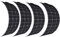 Aysolar 400W 12V Pannelli Solari Flessibili 4 x100W 18V Monocristallino Fotovoltaico Modulo per RV Roulotte Auto Camper Barca Tenda Marine Ricarica 12V/24V Batteria