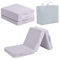 Tiita Kleinkind Faltbare Bodenmatratze, 145 x 56 x 8 cm kleine Boden Nap Matte für Schlafen Kindertagesstätte, Trifold Kinder Futon Matratze, Portable Tri Folding Matratze, Plüsch Grau