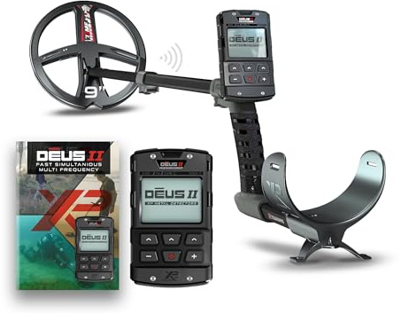 XP Metal Detectors Deus II - Wasserdicht und Mehrfrequenz, ideal für die Schatz- und Reliquiensuche - mit 22 cm FMF-Spule, kabelloser Fernbedienung und S-Teleskop-Stab (DEUS2-22FMFRC)