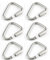 HOUSON 6PCS M6 Delta Quick Link, 304 Stainless Steel Triangle Locking Carabiner Chain Link Carabiner Clips for Hammocks Punching Bags Swing Chairs Gym