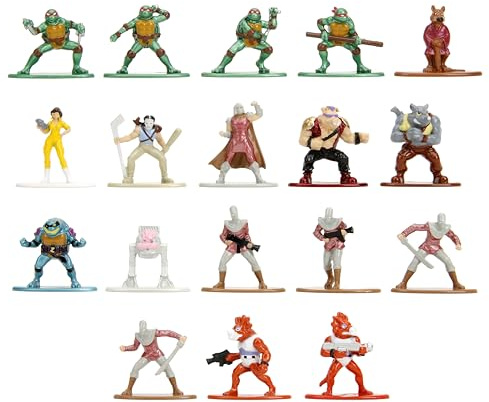 TMNT 4,2 cm 18er-Pack Wave 2 Die-Cast Figuren Nano Metalfigs, Spielzeug für Kinder und Erwachsene