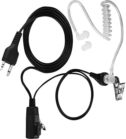 Écouteurs à Tube Transparent, Oreillettes, Micro Heatset, pour Talkie-walkie Midland, Casque Radio