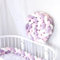 Hovoto Bettschlange Geflochten, Bettschlange, Kantenschutz Bettumrandung Knotenkissen, Seitenschläferkissen, Bettschlange Baby, Zierkissen Stillkissen, weißes purpurrotes Puder,3.5