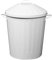simpa 40L Colourful Vintage Style Metal Tapered Dustbins & Lids - White 46cm (H) x 32.5cm (Dia)