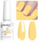 Vishine 8ml Pastel Gel Nail Polish Macaroon Yellow Gel Polish Soft Bright Colors Long-Lasting Soak Off Nail Art Manicure Salon at Home, L186