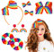 XEPST 7 PCS LGBTQ Accessoires, Pride Accessoires mit LGBTQ Armband Regenbogen Armband Ohrringe Stirnband Haarnadel Pride Outfit CSD Outfit für Pride Month