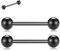 hengkaixuan G23 Titan Nipple Barbell 16 Gauge Nipple Jewellery Black Nipple Rings Straight Bar Body Jewellery Nipple Barbell Eyebrow Internally Threaded Tongue Piercing Nipple Bars 12mm