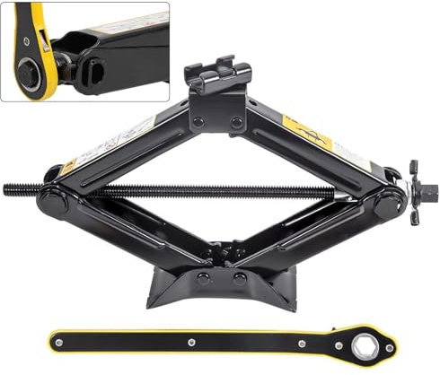 Auto Scherenwagenheber, Tragkraft bis 2000kg, Scherenwagenheber Wagenheber für den Notfalleinsatz, gefertigt aus Qualitätsstahl