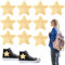 10 Pcs Star Iron On Patches 3 Inch Shiny Applique Embroidered Sequin Star Sew on Patches for Clothing Hats Backpacks Costume Shoes(Gold)