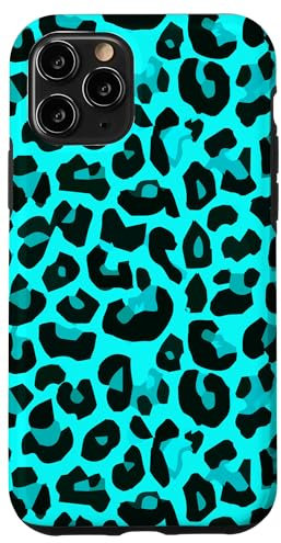 Hülle für iPhone 11 Pro Türkis Muster Leopard Design Leo