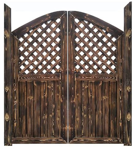 GFLCWYP Porte Battante Bois Rustique, Porte Saloon Facile À Installer pour L'extérieur, Jardin, Patio, L'entrée, Style Western Porte Cowboy avec Charnières Durables,W90xH70cm(35.43x27.55in)