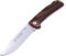 Navaja Cudeman 389-JM Mini Pandora con hoja de acero Böhler N690Co de 8 cm y empuñadura de juma, olivo o nogal de 10 cm para Caza, Pesca, Supervivencia + Portabotellas Regalo (Nogal SIN funda)
