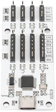 Plyisty Módulo Adaptador Serie USB a TTL de 8 Vías, Módulo Adaptador Serie USB a TTL de Control CH348 de 3,3 V con Cable para