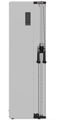 AsVIVA MG8 Kabelzugstation zur Wandmontage – nur 13 cm tief, Digitale Gewichtseinstellung per Touchscreen, Seilzug-Kraftstation für Home Gym, Muskelaufbau und Ganzkörpertraining