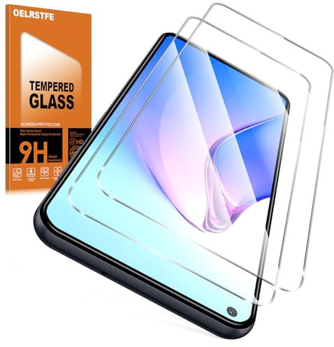 Oelrstfe Verre Trempé pour OPPO Reno 8 5G/Reno 8 Lite 5G 2 Pièces,Film de Vitre Protection écran Dureté 9H Anti Rayures Sans Bulless Ultra Transparent HD Haute Sensibilité Protecteur D'écran