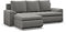 Mebligo - Ecksofa mit Schlaffunktion und 2 Bettkasten Hellgrau 230x89x159 (BxHxT) FORESTA - Links Eckcouch, Sofas & Couches, Couch L Form, Cauchsofa, Sofa Wohnzimmer