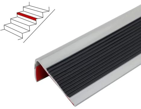 Eleeonora Profili angolari PVC autoadesivi,60 mm x 30 mm,PVC Treppenkantenprofil,Selbstklebend Winkelprofil,Anti Rutsch Treppenkante,Treppenschutz,Weich und schlagfest,für Treppenstufen Treppen