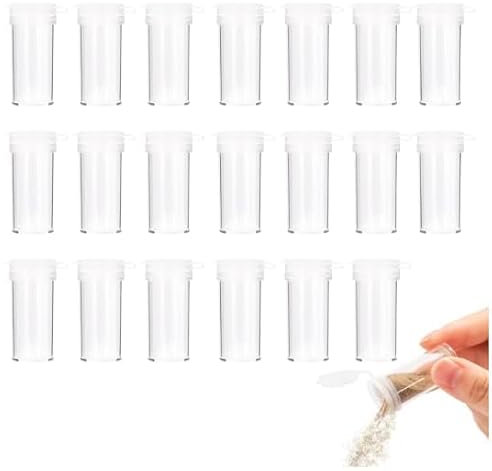 SUZEYEN Mini Salt and Pepper Shakers Set 20PCS – Portable Refillable Spice Containers for Travel, Camping, Picnic, Hiking, Outdoor Cooking & Kitchen Use