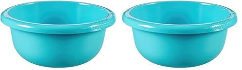 Curver Rundschüssel 2.5L in Molokai blau, Plastik, 24 x 24 x 10 cm (Packung mit 2)