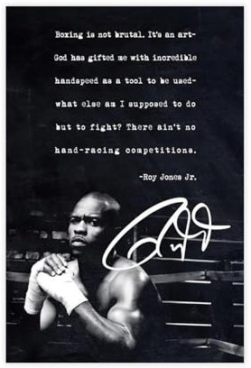 KBGDFSDF Poster mit motivierenden Zitaten von Roy Jones Jr. auf Leinwand, Schlafzimmer, Dekoration, Landschaftsdekoration, Geschenk, 60 x 90 cm