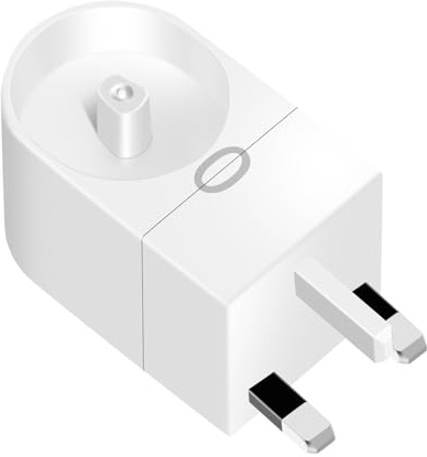 2 in 1 Wall Charger for Oral-B/Braun Electric Toothbrush, Wall Toothbrush Charger for Oral-B iO3 iO4 iO5 iO6 PRO 3/ DB Series, UK Plug Type 3757 Base (white)