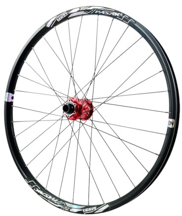 LSRRYD Mountainbike Vorder- Und Hinterrad 26 27,5 29 Steckachse Laufradsatz 110 * 20/142 * 12mm, Aluminiumlegierung Doppelwandige Felge for 7-12-Gang-Kassette, Scheibenbremse(29 red,Front Wheels)