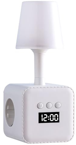 3-in-1 Nachtlicht Steckdose mit Digitaluhr, LED Nachtlampe Dimmbare Steckdosenlampe, 3 Einstellbare Helligkeitsstufen Nachtlicht für Flure, Treppen, Schlafzimmer, Küchen, Badezimmer, Wohnzimmer