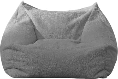 DSFIHJO Sitzsack Bezug Plus Big Bean Bag Cover No Filler Sitzsackbezug for Erwachsene Für das Wohnzimmer(Pouf-Grey)