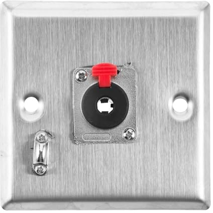 Kichvoe Wall Plate With Xlr Connector - 6.5mm Female Socket Panel Mount - Microphone Cable Panel For Home Amplifier Sound System Replacement