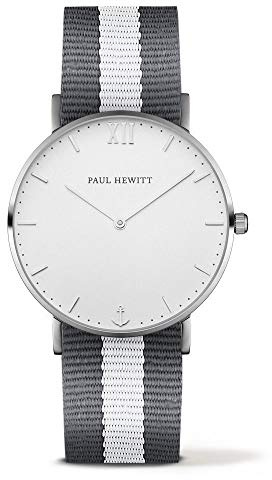 Paul Hewitt Unisex-Armbanduhr Analog Quarz Nylon PH-SA-S-St-W-GrW-20